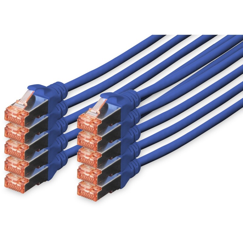 DIGITUS CAT 6 S FTP Patchkabel - 1 m, Cat6, S/FTP, Blue — Buy in Cyprus with Fast Delivery