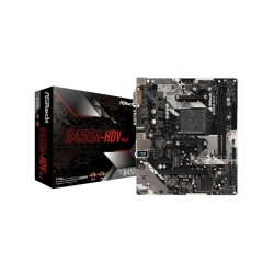 ASRock B450M-HDV R4.0 - AM4 Micro-ATX Motherboard - AMD B450, DDR4, 2x DIMM, Ultra M.2 (PCIe 3.0)