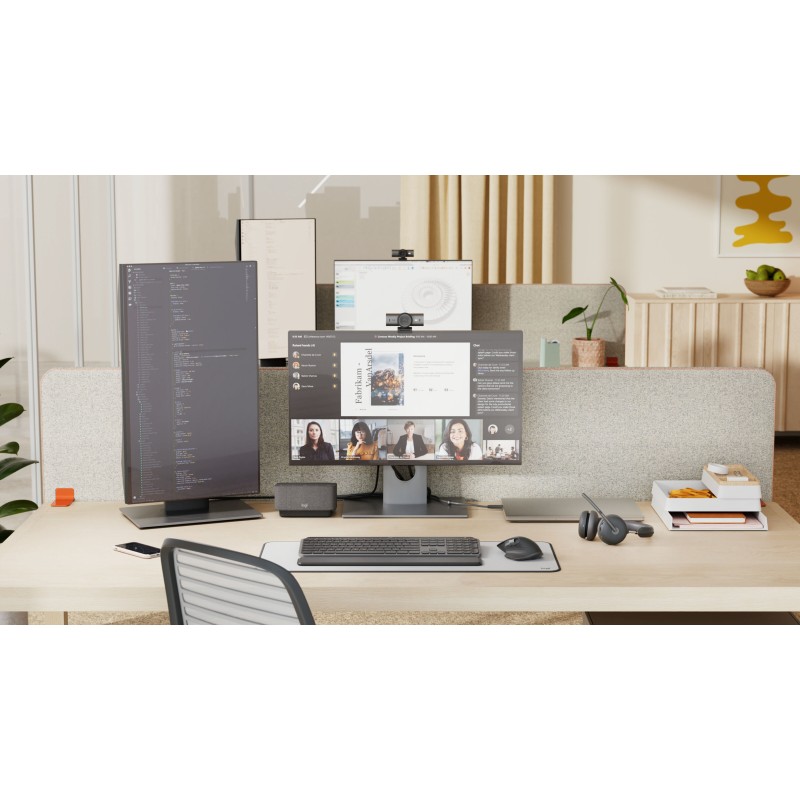 Logitech MX Brio 705 Business - 960-001530 - 4K 60fps Webcam, Autofocus, Privacy Shutter, Graphite