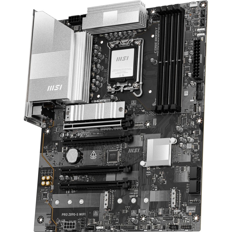 MSI PRO Z890-S WIFI - Z890-S - ATX, LGA1851, Silver, Wi-Fi 7, Thunderbolt 4, PCIe 5.0, 2.5G LAN, Max 256GB DDR5