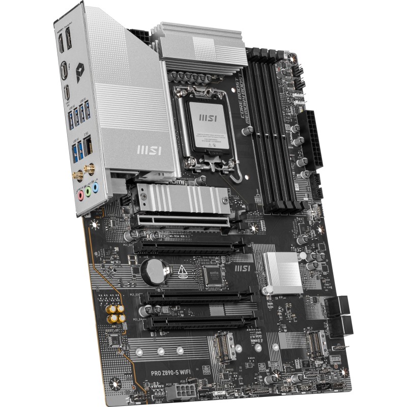 MSI PRO Z890-S WIFI - Z890-S - ATX, LGA1851, Silver, Wi-Fi 7, Thunderbolt 4, PCIe 5.0, 2.5G LAN, Max 256GB DDR5