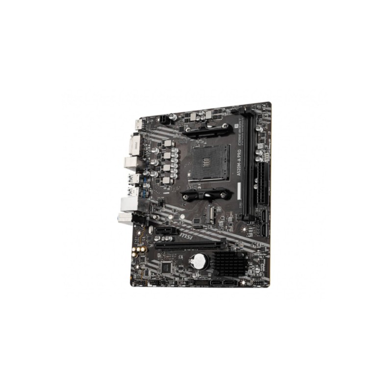 MSI A520M-A Pro - A520M-A Pro - AM4 Micro-ATX Motherboard, DDR4 up to 64GB, PCIe 3.0, HDMI & DVI, Black