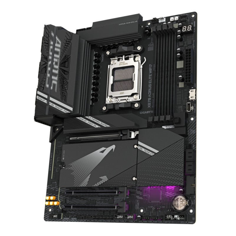 Gigabyte GA-X870 A Elite WiFi7 - AM5 ATX Motherboard - DDR5 up to 256GB, PCIe 5.0, Wi-Fi 7, 2.5Gb LAN, Bluetooth 5.4, Black