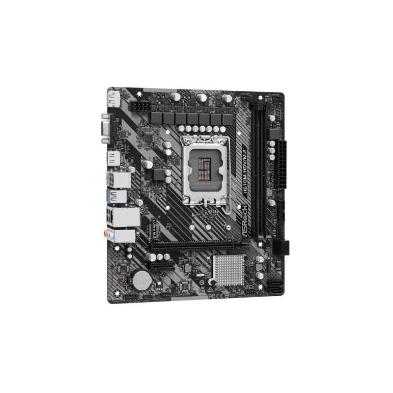 ASRock H610M-HDV M.2 R2.0 - LGA1700 micro-ATX Motherboard - Intel H610, DDR4, 64GB Max, HDMI 2.1
