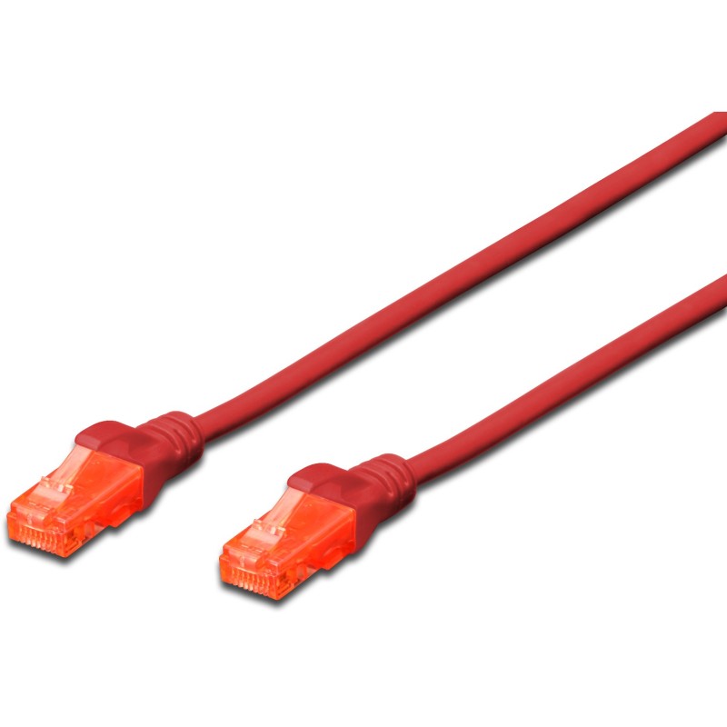 DIGITUS CAT6 U/UTP Patchkabel - 0.25 m - Red, Cat6, U/UTP, LSZH — Buy in Cyprus with Fast Delivery