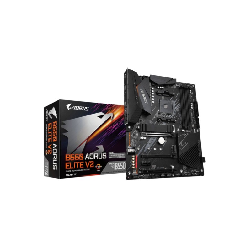 Gigabyte GA-B550 AORUS ELITE V2 - AM4 B550 ATX Motherboard, DDR4 up to 128GB, 2x M.2, 2.5Gb LAN, HDMI 2.1, Black