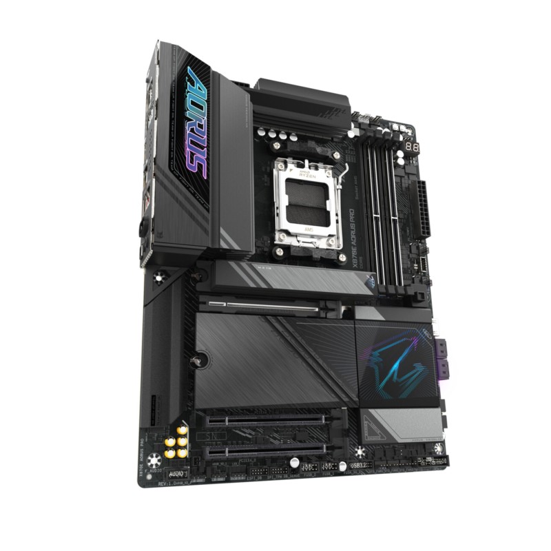 Gigabyte GA-X870E AORUS PRO - AM5 ATX Motherboard, AMD X870E, DDR5 256GB, PCIe 5.0, Wi‑Fi 7 (Black)