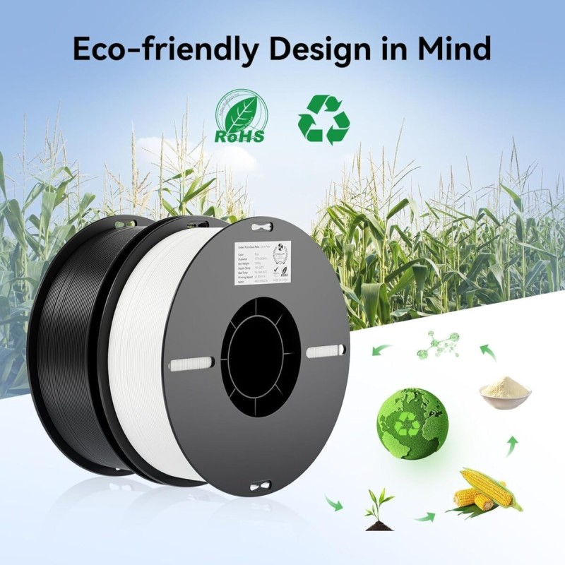 Creality EN-PLA Value Pack - 3301010476 - Black, 1.75mm PLA filament, four spools (4x spools) 4kg