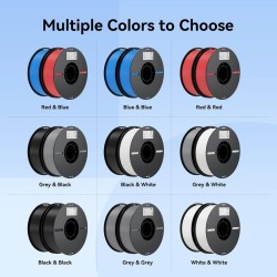 Creality EN-PLA Value Pack - 3301010476 - Black, 1.75mm PLA filament, four spools (4x spools) 4kg