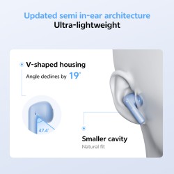 QCY AilyBuds E20 White - E20 - Hybrid ANC, TWS, 13mm Driver, IPX4, BT5.4, 35h — Buy in Cyprus with Fast Delivery