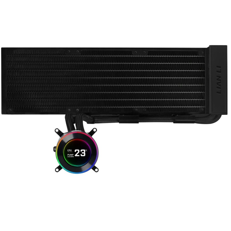 Lian Li HydroShift II LCD-C 360 - HYDROSHIFT II LCD-C 360 - Black, LCD display, Fanless 360mm AIO CPU Cooler