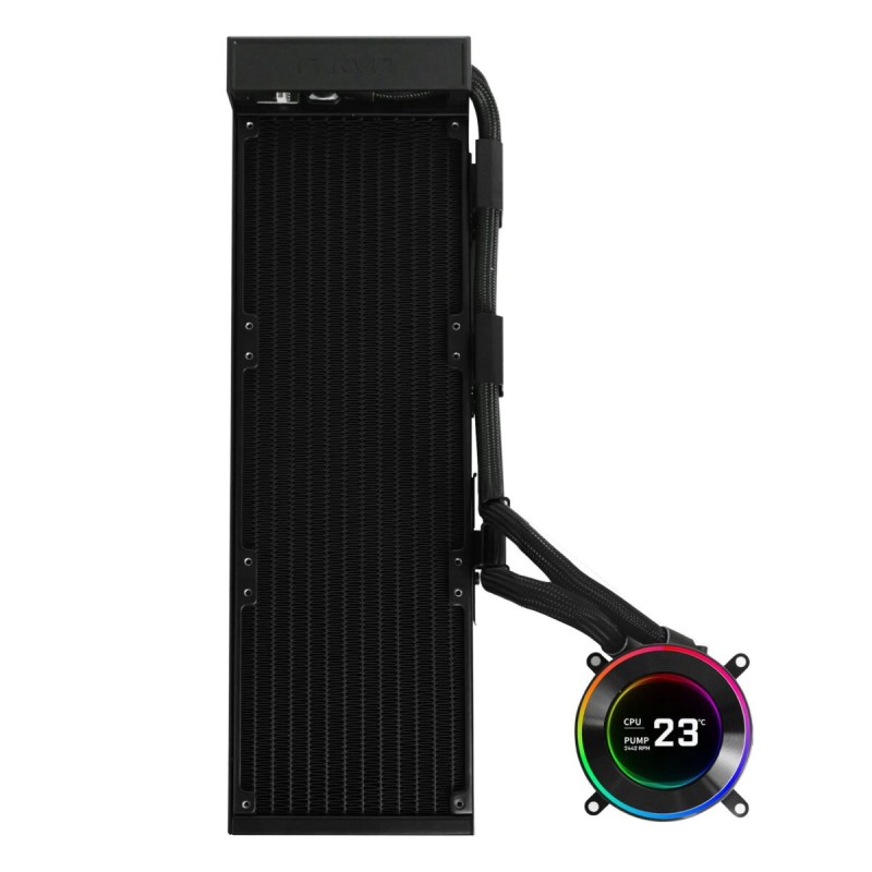 Lian Li HydroShift II LCD-C 360 - HYDROSHIFT II LCD-C 360 - Black, LCD display, Fanless 360mm AIO CPU Cooler
