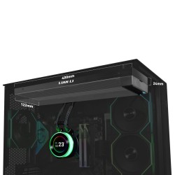 Lian Li HydroShift II LCD-C 360 - HYDROSHIFT II LCD-C 360 - Black, LCD display, Fanless 360mm AIO CPU Cooler