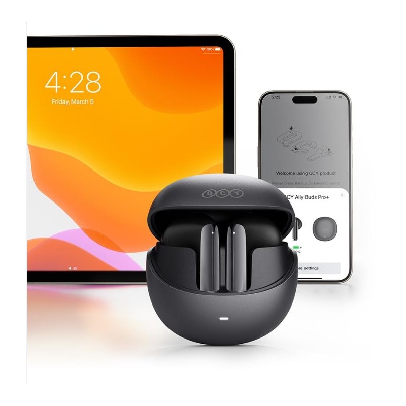 QCY AilyBuds Pro - Black - ANC, TWS, LDAC, 6 mic, A.I. Noise Cancel — Buy in Cyprus with Fast Delivery