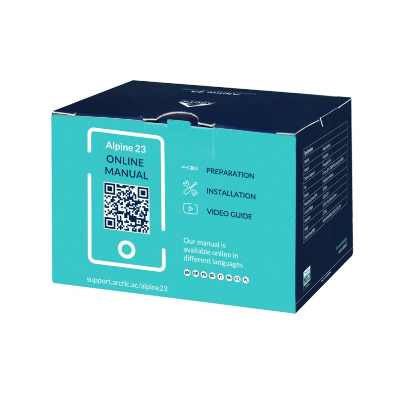 Arctic Alpine 23 - 23 - 95W CPU Cooler for AM4 Socket — Buy in Cyprus with Fast Delivery