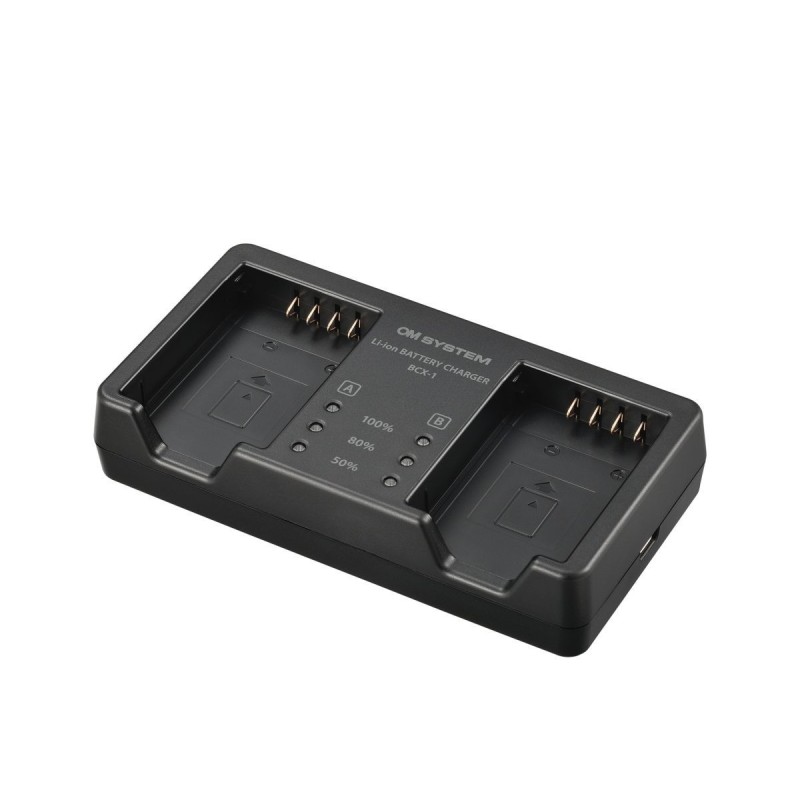 Olympus BCX-1 Li-ion Battery Charger for BLX-1 - BCX-1 - Dual-Charger, 2-Channel, USB-C PD Compatible