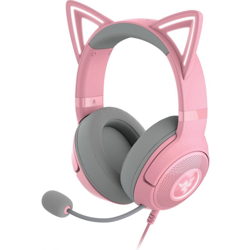 Razer Kraken Kitty V2 - Kraken Kitty V2 - Quartz - RGB USB 7.1 Gaming Headset - Kitty Ears - PC PS5 SWITCH
