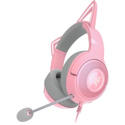 Razer Kraken Kitty V2 - Kraken Kitty V2 - Quartz - RGB USB 7.1 Gaming Headset - Kitty Ears - PC PS5 SWITCH