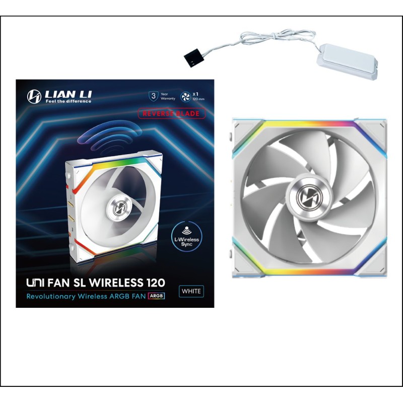 Lian Li UNIFAN SL Wireless 120 Case Fan - UNIFAN SL Wireless 120 - Reverse White — Buy in Cyprus with Fast Delivery