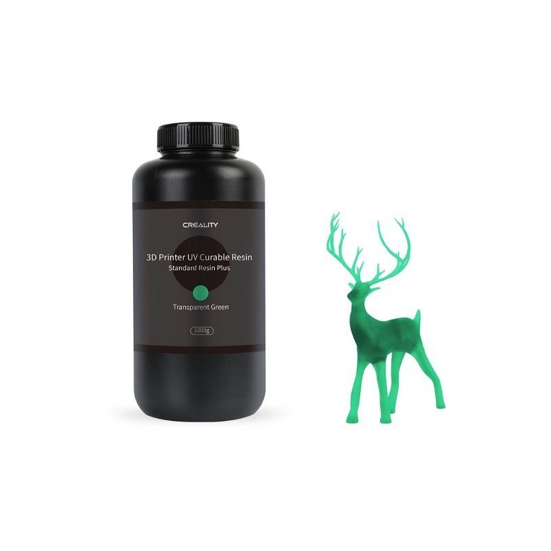 Creality Resin Plus Transparent Green 1kg - Standard Rigid Resin for LCD/DLP 3D Printers — Buy in Cyprus with Fast Delivery