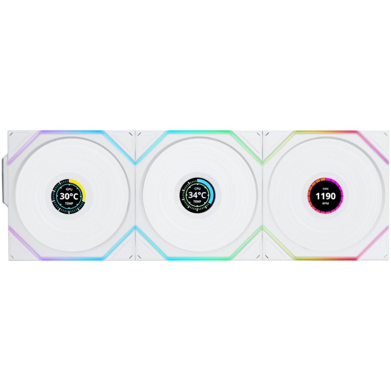 Lian Li UNI FAN TL-LCD Wireless 120 Case Fan - TL-LCD - White, 3x120mm with controller — Buy in Cyprus with Fast Delivery