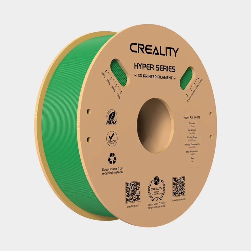 Creality Hyper PLA Green 1.75mm Filament - High-Speed up to 600 mm/s, 1 kg Spool — Buy in Cyprus with Fast Delivery