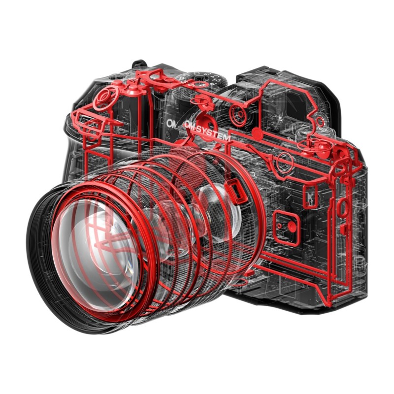 Olympus OM System OM-1 II body - OM-1 II - Black, includes CB-USB13 USB cable, shoulder strap, BLX-1 battery