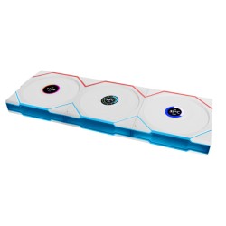 Lian Li UNI FAN TL-LCD Wireless Reverse 120 White - TL-LCD - White, 3x120mm, Wireless, Daisy Chain