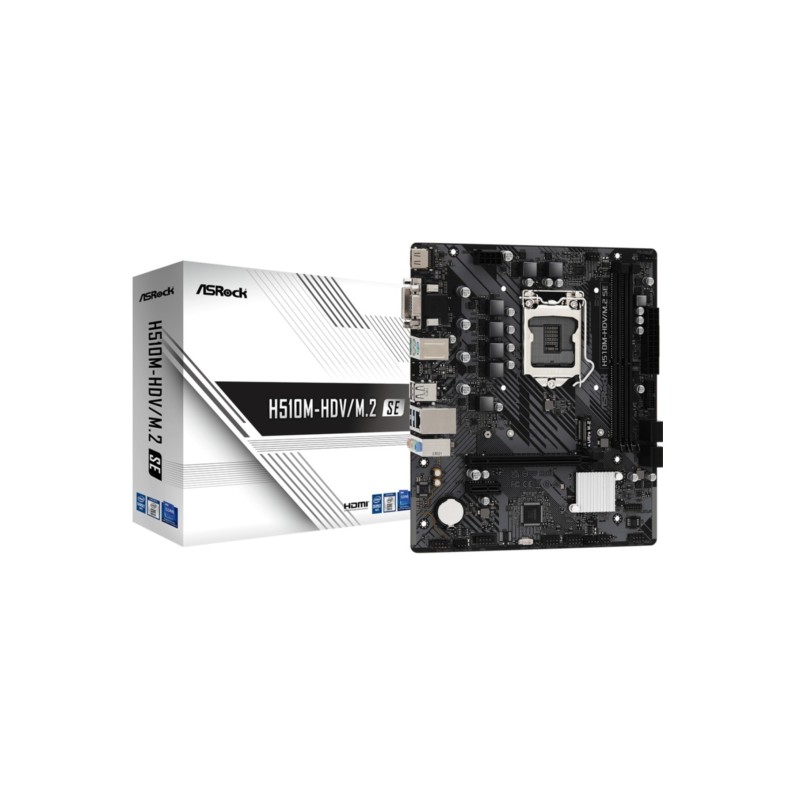ASRock H510M-HDV M.2 SE - LGA1200 Micro-ATX Motherboard, DDR4, 64GB Max, M.2 & SATA III — Buy in Cyprus with Fast Delivery