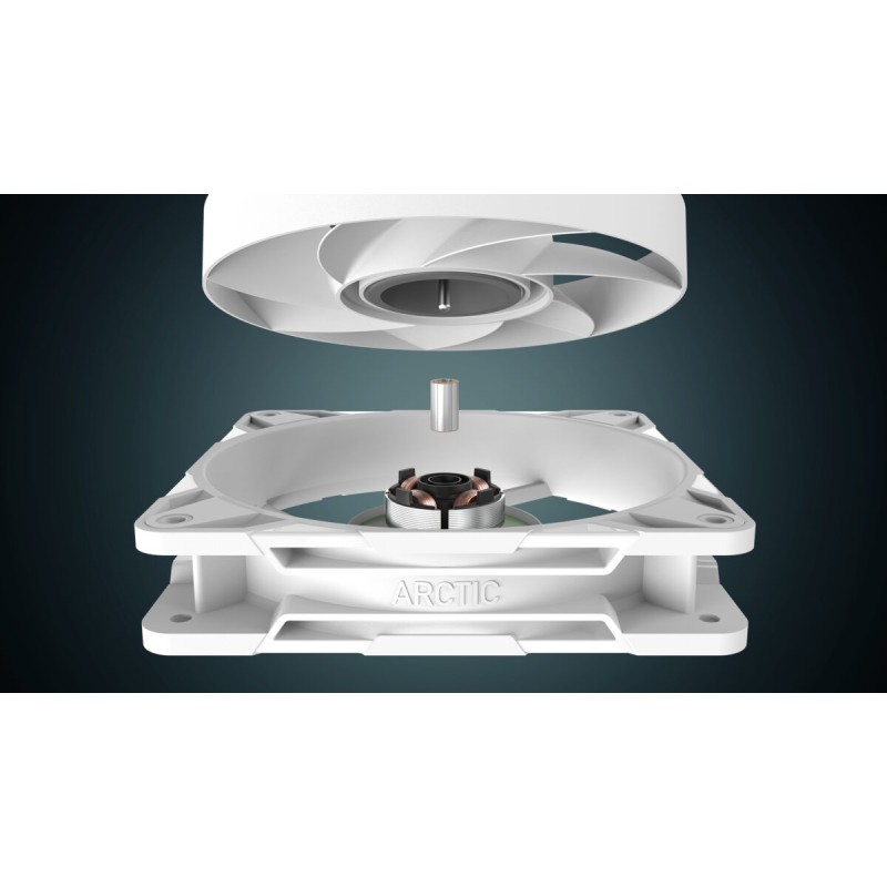 Arctic P12 Pro PST - P12 Pro PST - White, 120mm PWM Case Fan, Fluid Dynamic Bearing, 3000 RPM