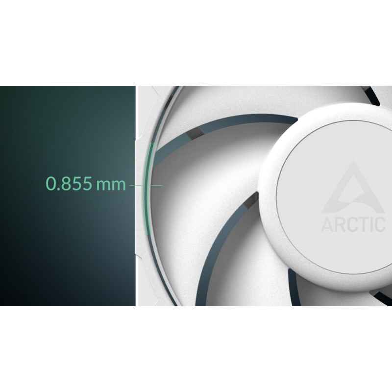 Arctic P12 Pro PST - P12 Pro PST - White, 120mm PWM Case Fan, Fluid Dynamic Bearing, 3000 RPM
