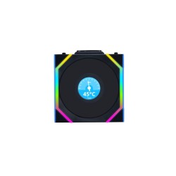 Lian Li UNIFAN SL Wireless LCD 120 - UNIFAN SL - 3x120mm Case Fans with Wireless Controller - Black