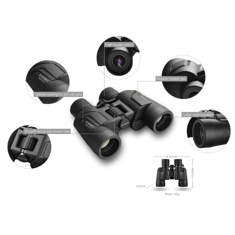 Olympus Binoculars 8-16x40 S - Case & Strap Included — Buy in Cyprus with Fast Delivery