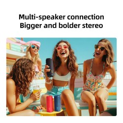 QCY SP7 Black - Portable Bluetooth Speaker - 40W Stereo, RGB Light Show, Mic for Calls — Buy in Cyprus with Fast Delivery