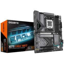 Gigabyte GA-X870 EAGLE WIFI7 - ATX AM5 Motherboard, AMD X870, DDR5 up to 256GB, Wi-Fi 7, USB4, 2.5Gb LAN (Black)