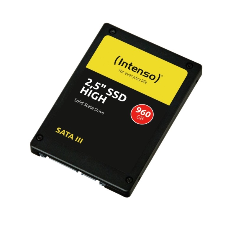 Intenso High Performance 960GB 2.5in SATA III SSD - Black, TLC NAND, 520MB/s Read, 480MB/s Write