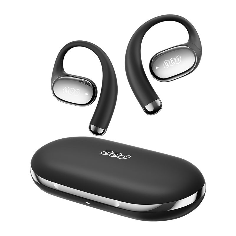 QCY Crossky R70 Open Ear Wireless Headphones - R70 - Black, BT 6.0, SBC/AAC/LDAC, 52h battery