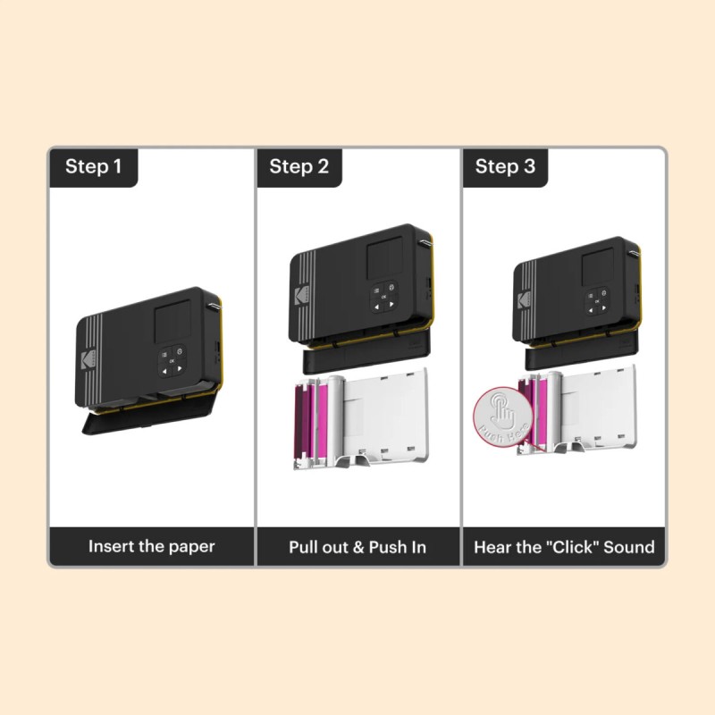 Kodak 30-Sheet Photo Paper Cartridge for Mini Shot Combo Printers and Cameras - C210/C210R - 5.3 x 8.6 cm