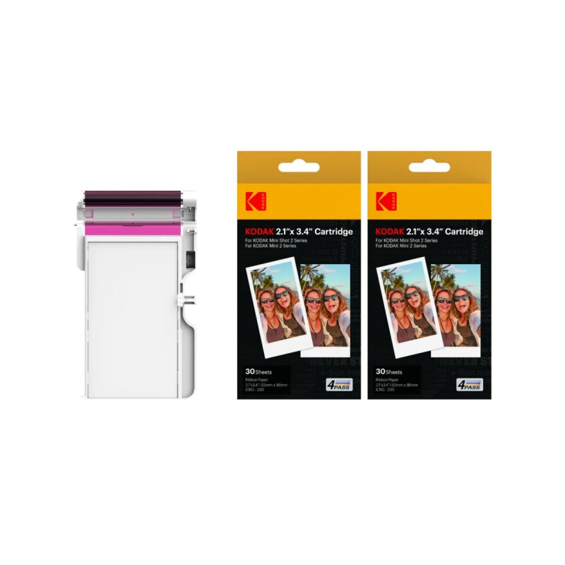 Kodak 30-Sheet Photo Paper Cartridge for Mini Shot Combo Printers and Cameras - C210/C210R - 5.3 x 8.6 cm