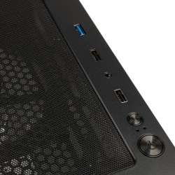 Kolink Observatory MX Mesh ARGB Midi Tower Case - Black/White - 5 ARGB fans included (2x140mm + 3x120mm)