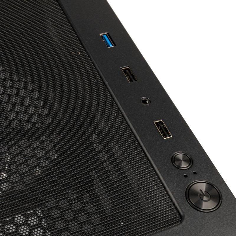 Kolink Observatory MX Mesh ARGB Midi Tower Case - Black/White - 5 ARGB fans included (2x140mm + 3x120mm)