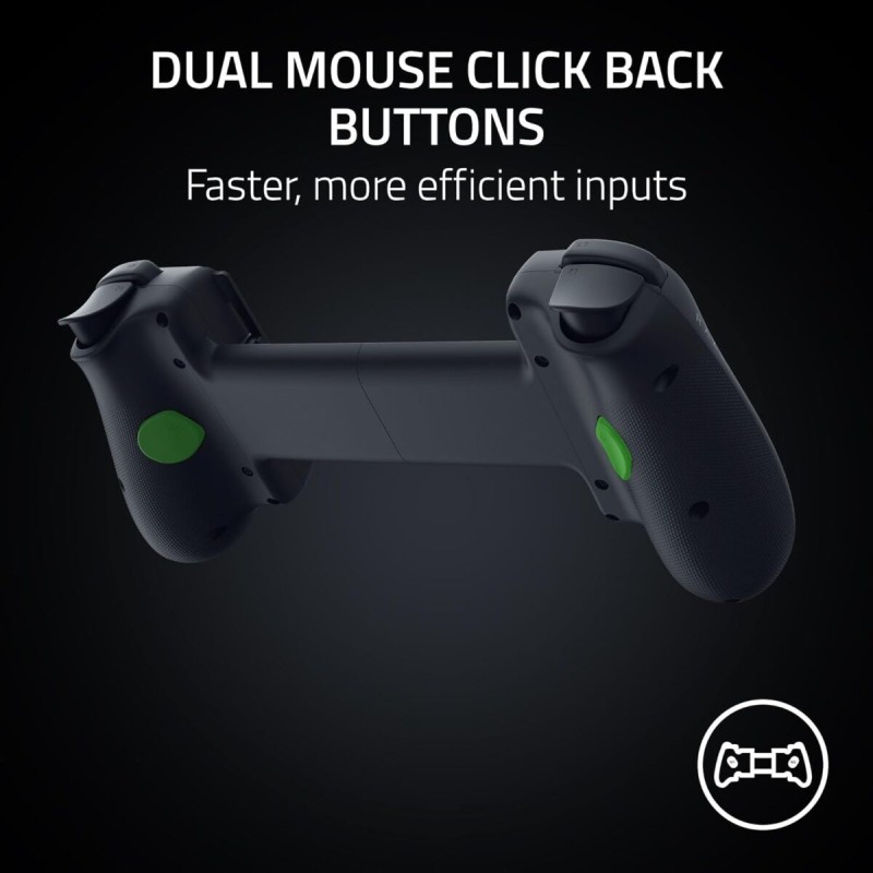 Razer Kishi USB-C Gaming Controller - V3 - (Multi-platform, iPhone/Android/PC, Dual Back Buttons, 3.5mm Jack)