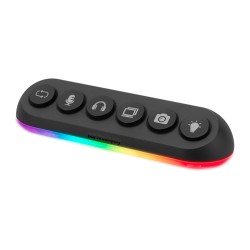 Streamplify HUB DECK 5 - USB-A Hub with 5 Ports (4x USB 3.0, 1x USB 2.0) RGB Lighting, 12V Powered