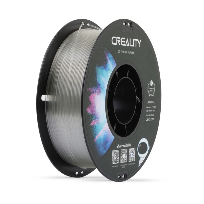 Creality CR-PETG Transparent Filament - CR-PETG - 1.75mm, 1 kg spool, hard glossy, 49 MPa — Buy in Cyprus with Fast Delivery