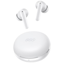 QCY T13 ANC 2 White - T13 ANC 2 - True Wireless Earbuds, 28dB ANC, 10mm Driver, BT 5.3, 30h total