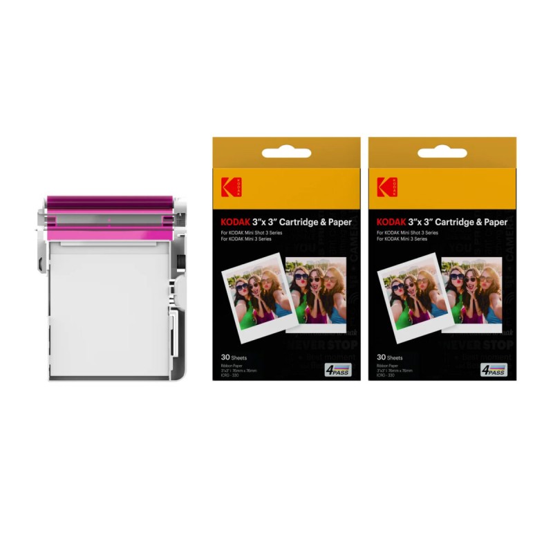 Kodak 30 Photo Cartridge for Mini Shot (C300/C300r) - 7.6x7.6 cm 4PASS Paper — Buy in Cyprus with Fast Delivery