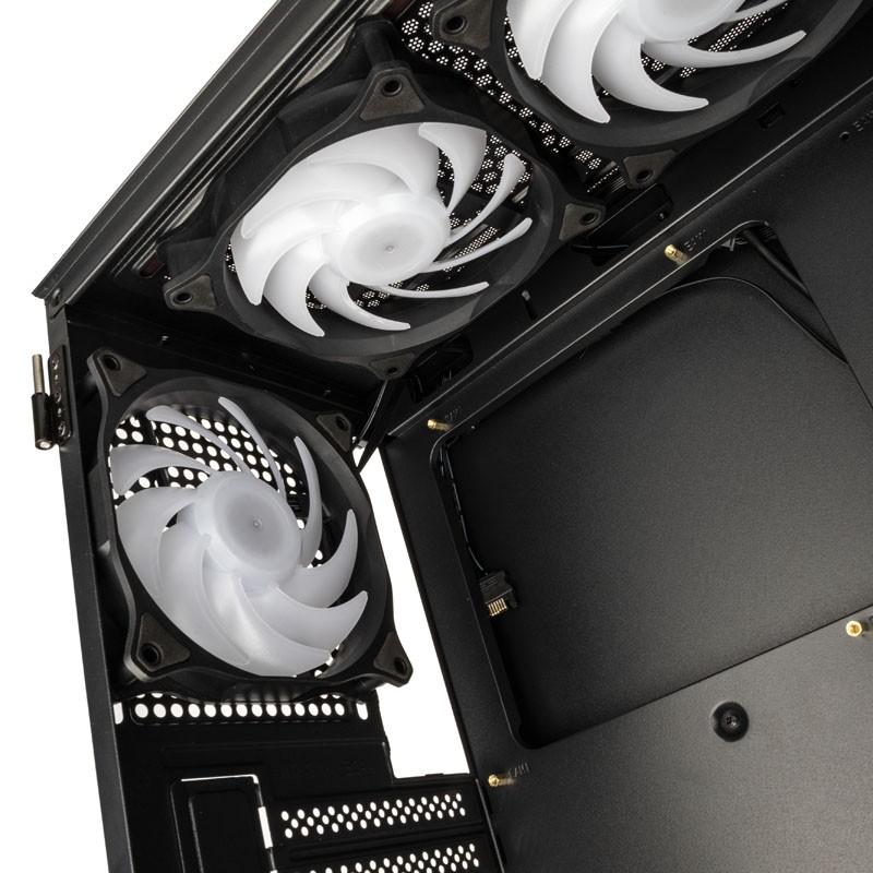 Kolink Observatory MX Glass ARGB Mid-Tower Case - Black - 5 ARGB Fans Included — Buy in Cyprus with Fast Delivery