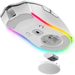 Razer Cobra Pro White - Wireless Gaming Mouse - 30000 DPI - RGB Underglow - Tri-Mode (2.4G/BT/Wired) - 77g