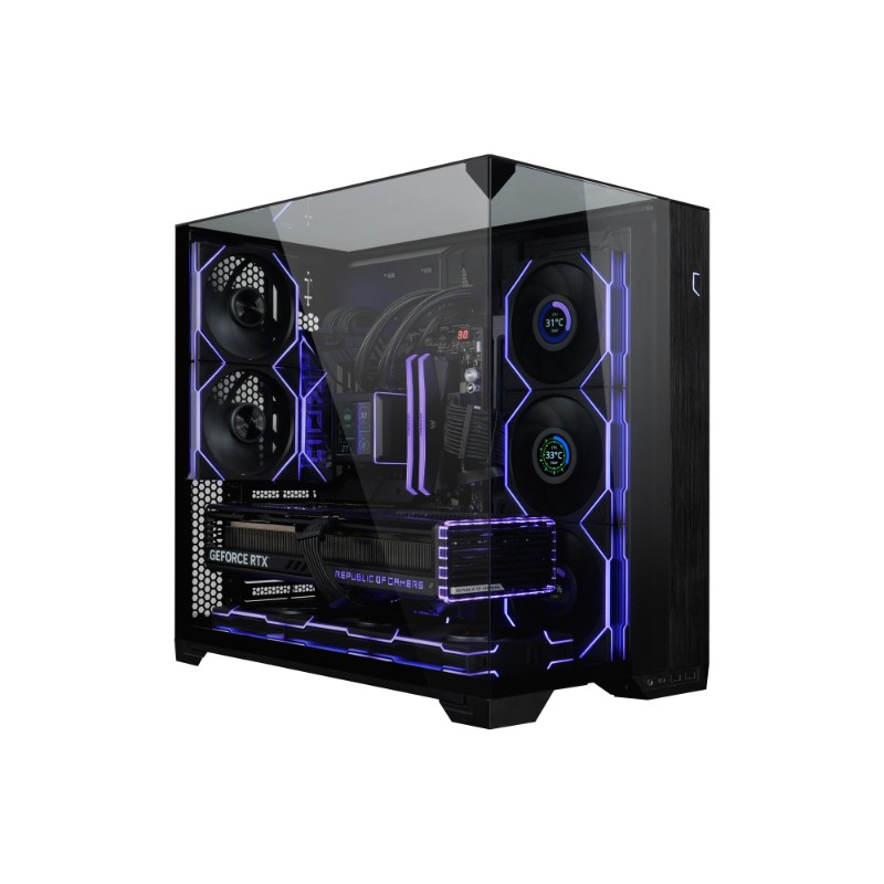 Lian Li UNI FAN TL-LCD Wireless 120mm Case Fan - TL-LCD - Wireless 2.4GHz, Daisy-Chain, ARGB (Black)