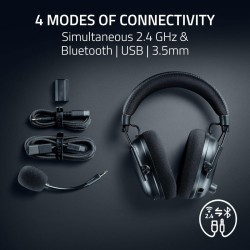 Razer BlackShark V3 Pro ANC Wireless Gaming Headset - V3 Pro - Black, 70h, 2.4 GHz USB Wireless, PC/PS5/Switch